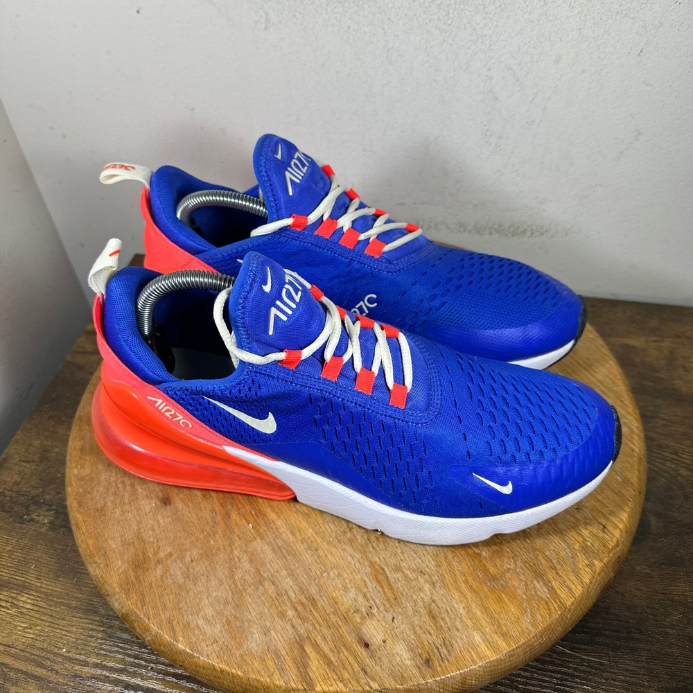 Nike Air Max 270 Mens Blue Red White Running Shoes DM8315-400 Size 10